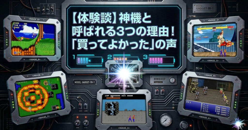 【体験談】神機と呼ばれる3つの理由！「買ってよかった」の声をイメージした画像です。